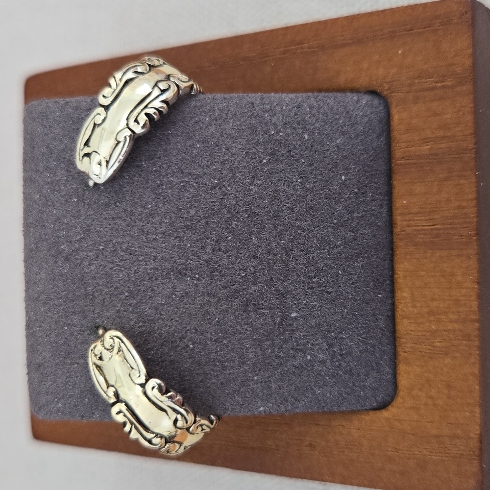 Sterling Silver Vermeil Lever Back Hoop Earrings